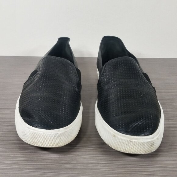 Vince Blair 5 Slip-On Sneaker, Black Leather, Womens Size 8.5 M / 38.5 - Picture 2 of 12